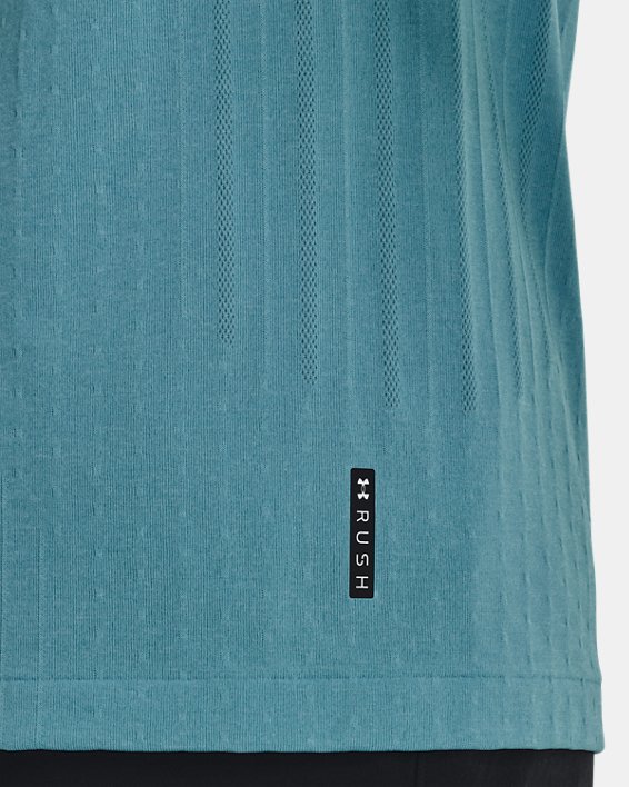 Men's UA RUSH™ Seamless Short Sleeve, Blue, pdpMainDesktop image number 4